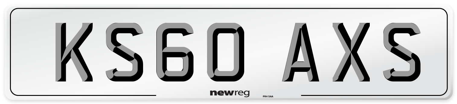 KS60 AXS Number Plate from New Reg